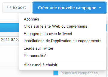 créer une campagne twitter