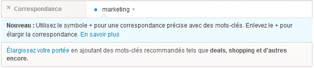 élargir mots clés twitter