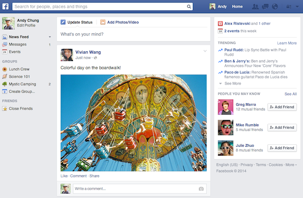 le nouveau facebook