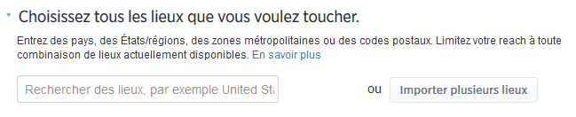 ciblage publicité lieu localisation