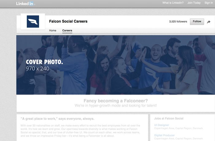 dimensions photos pages linkedin