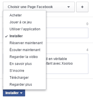 bouton call-to-action facebookbouton call-to-action facebook