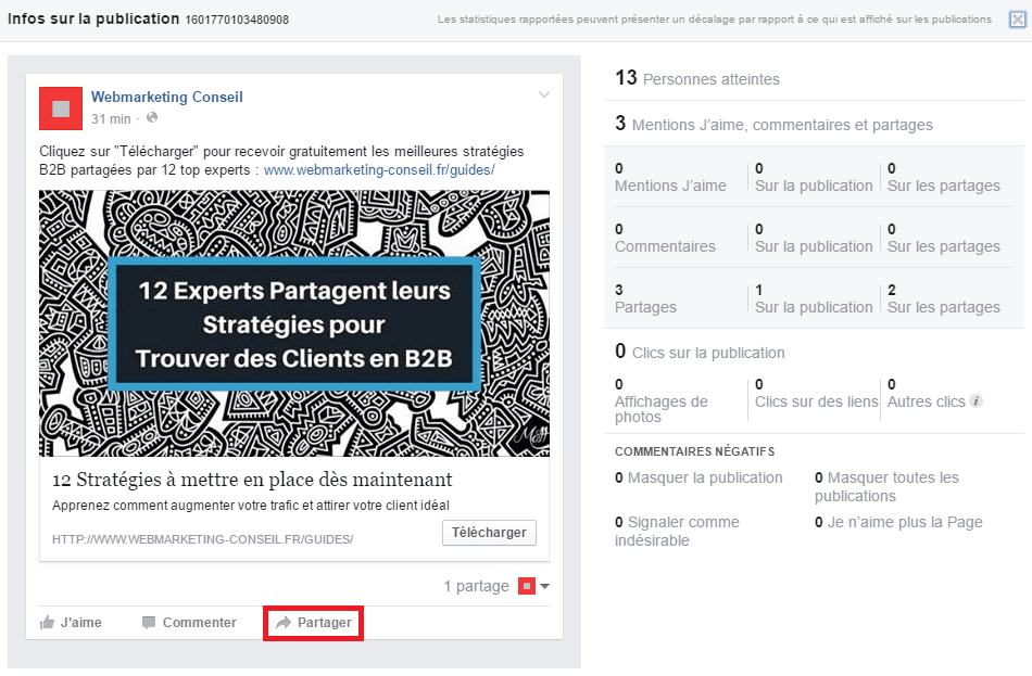 call-to-action post facebook