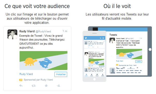 campagne installation application twitter