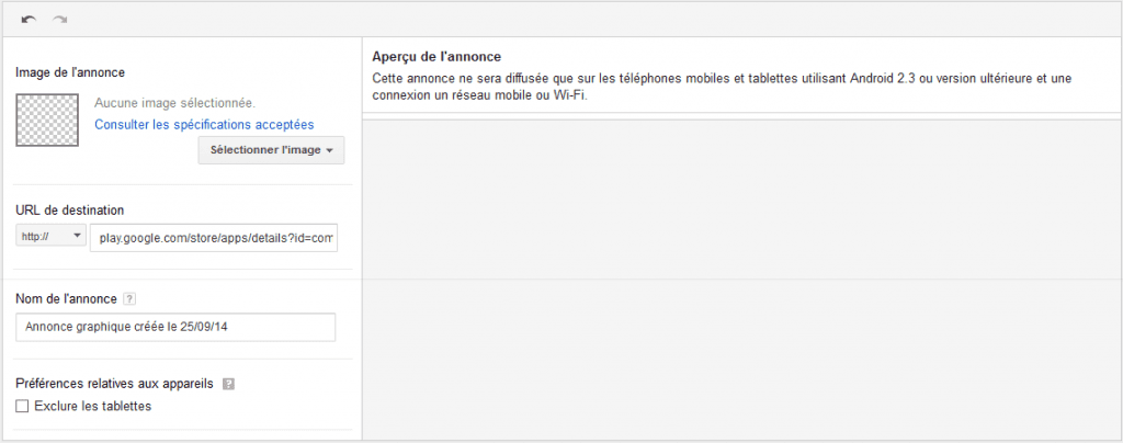 créer annonce illustrée promotion application mobile