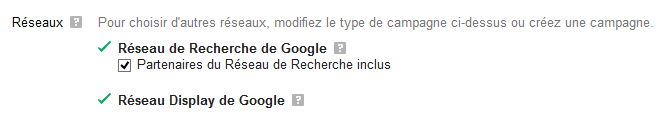 exclure partenaires du réseau de recherche google