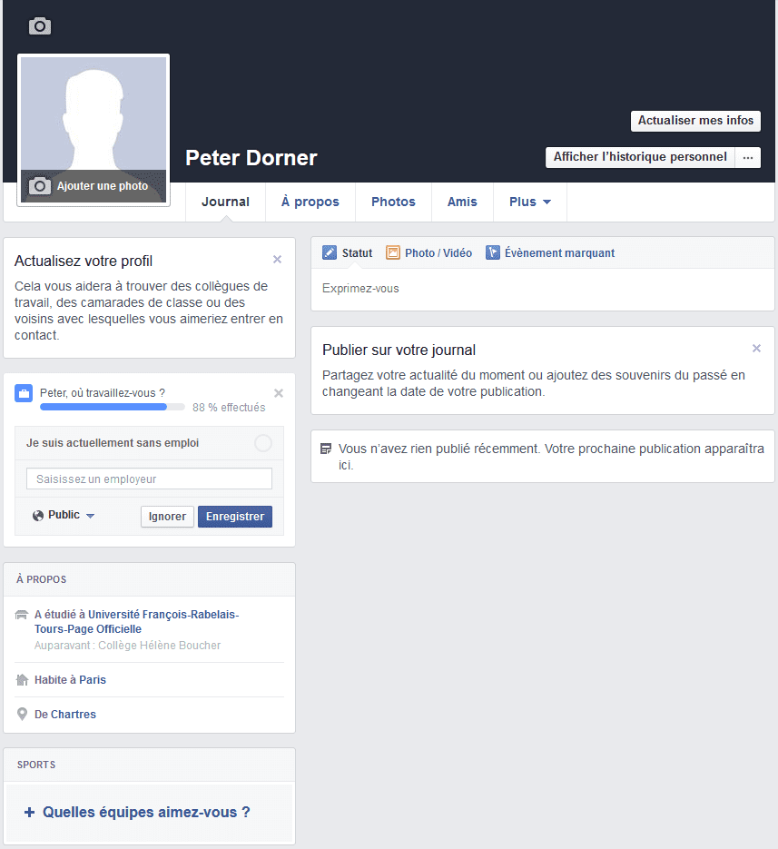 comment créer un nouveau profil facebook