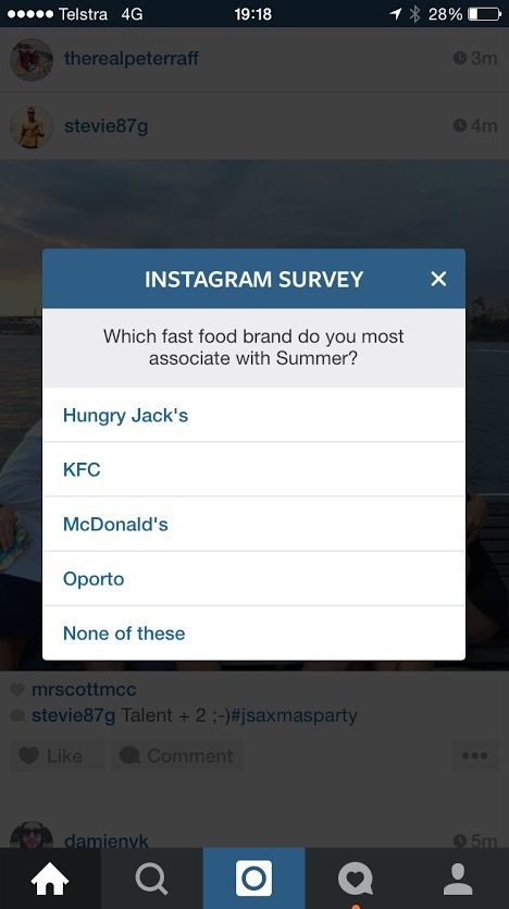 sondage instagram
