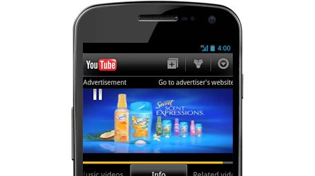 annonce instream mobile youtube