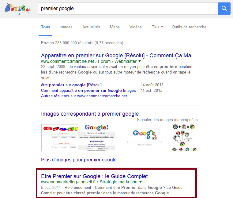 comment connaitre sa position sur le moteur de recherche google