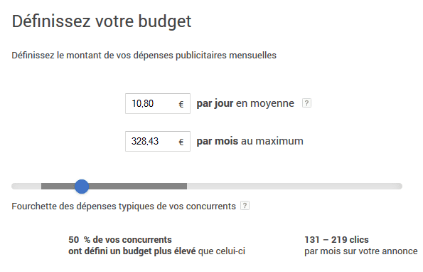 budget internet publicité