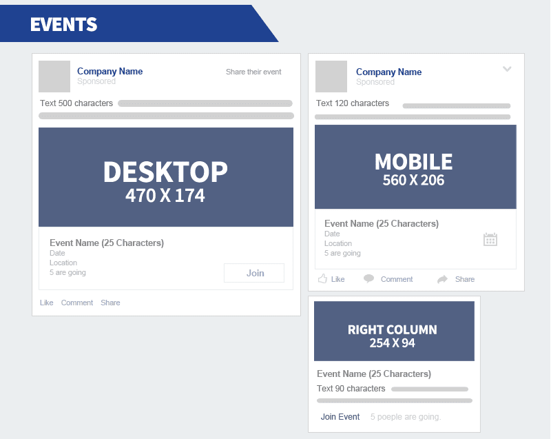 dimensions campagnes facebook