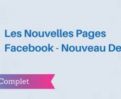 nouvelles pages facebook