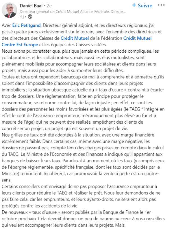mauvais post linkedin