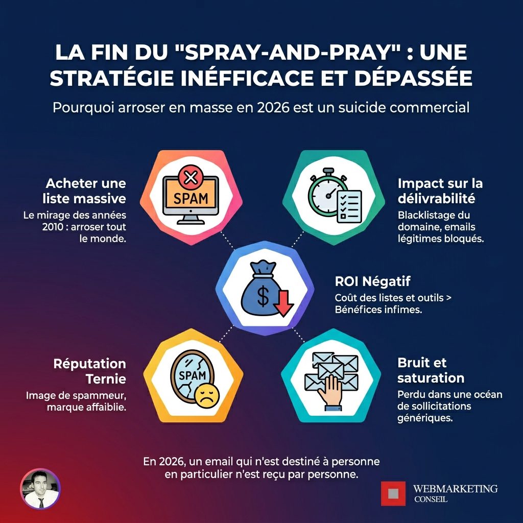 spray-pray cold email