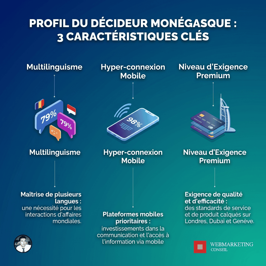 Infographie profil décideur Monaco