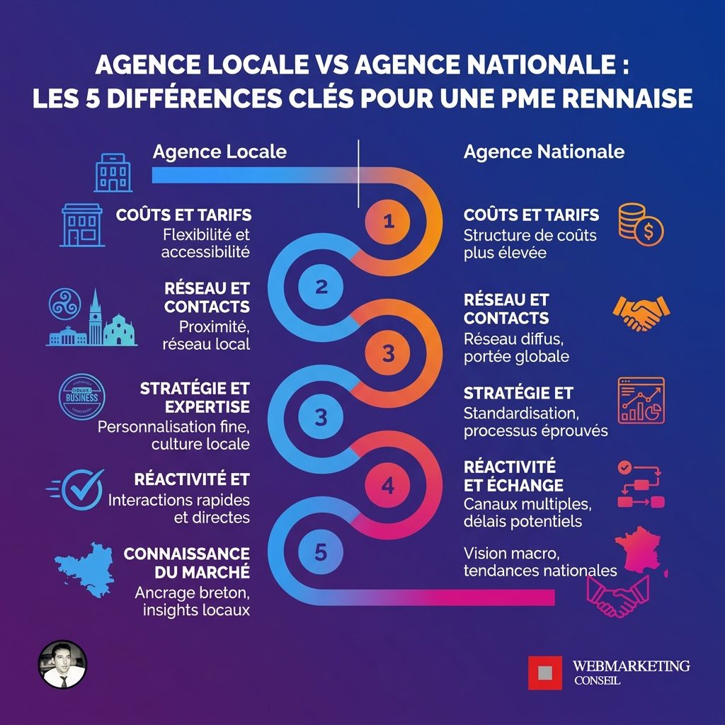 Comparatif agence locale et nationale