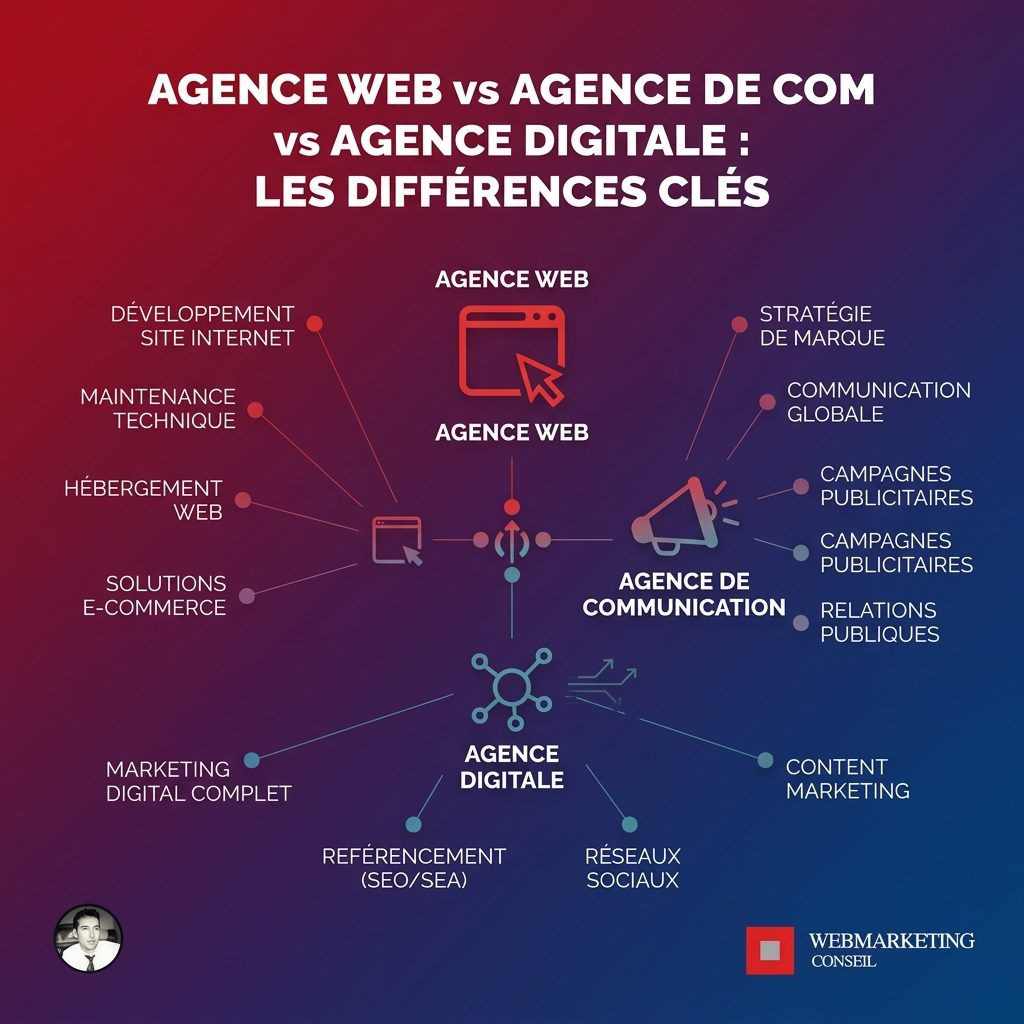 Comparatif types d'agences digitales