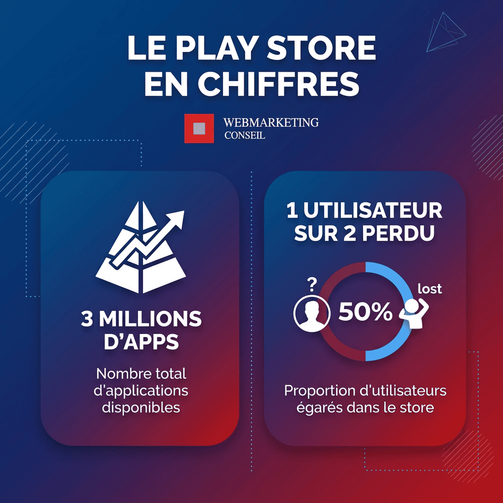 Chiffres clés du Play Store et gestion des apps
