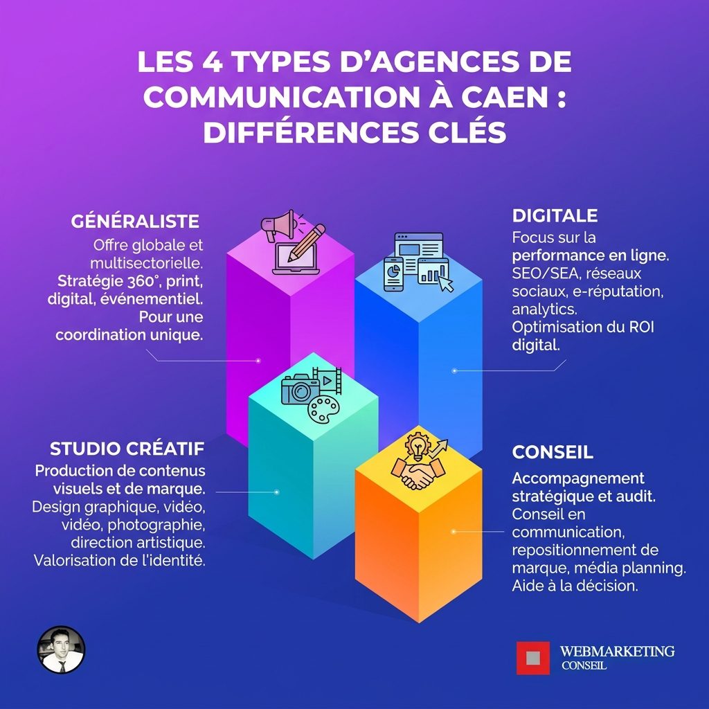 Types agences communication Caen comparatif