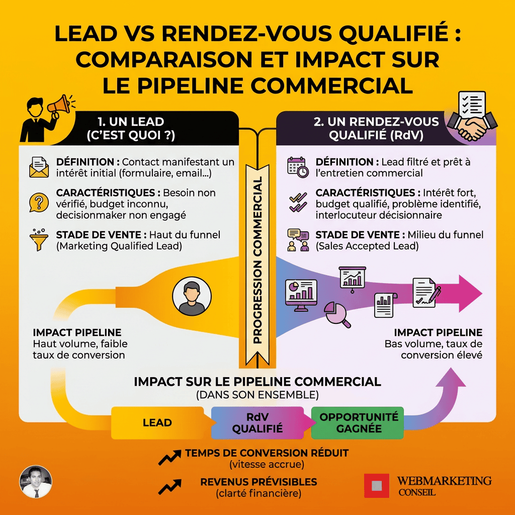 Différence lead et rendez-vous qualifié B2B