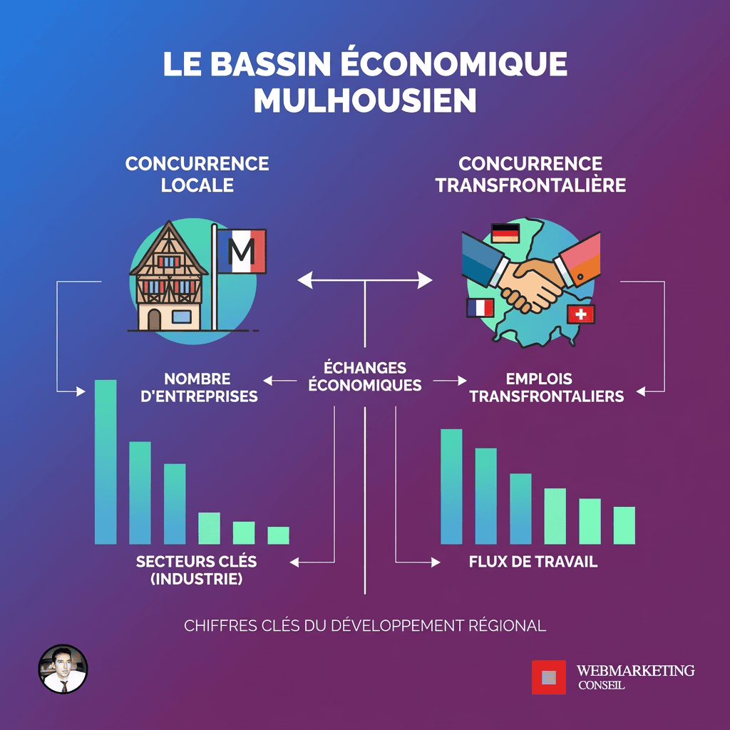 Infographie bassin économique Mulhouse Bâle Freiburg