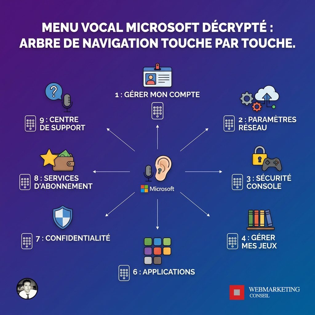 Arbre décisionnel menu vocal Microsoft