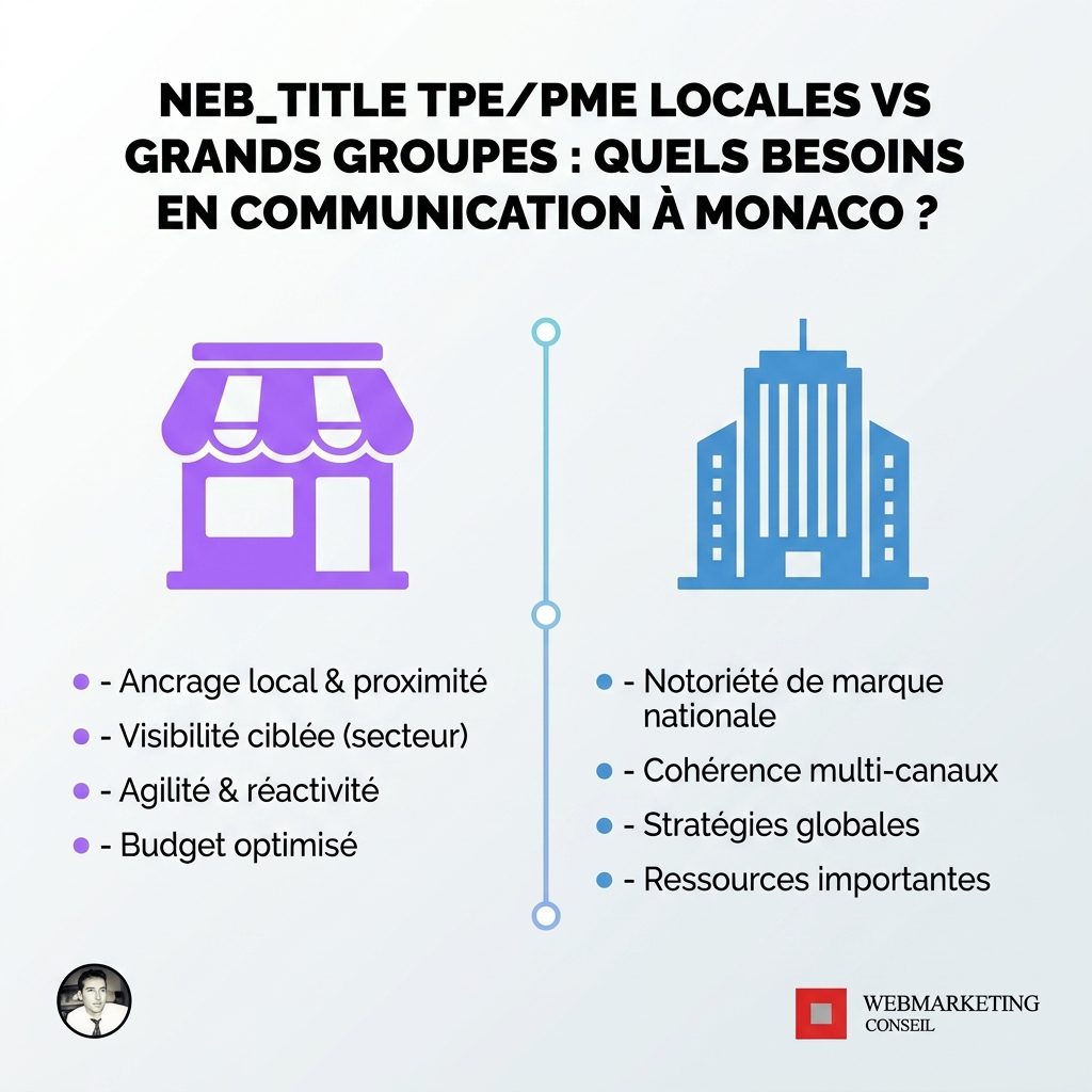 Infographie comparaison besoins communication Monaco