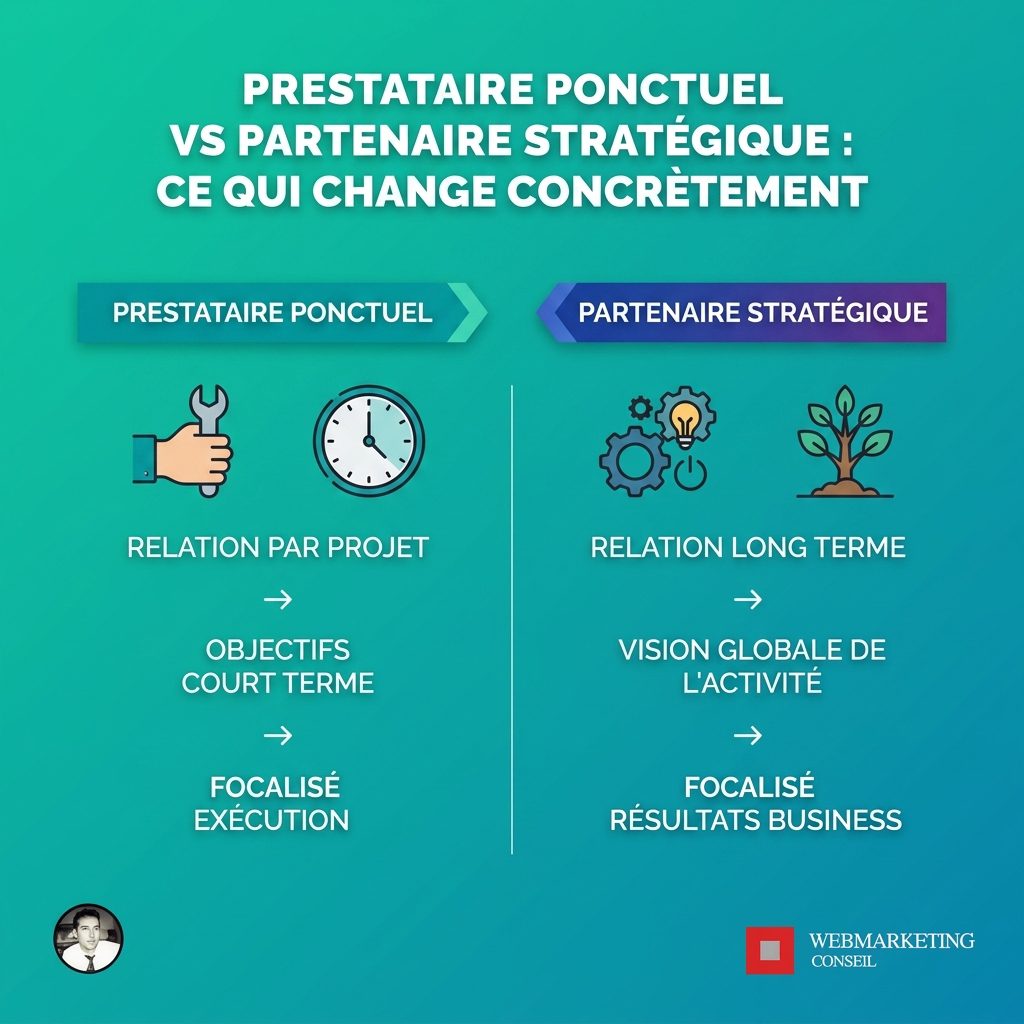 Différence prestataire et partenaire digital