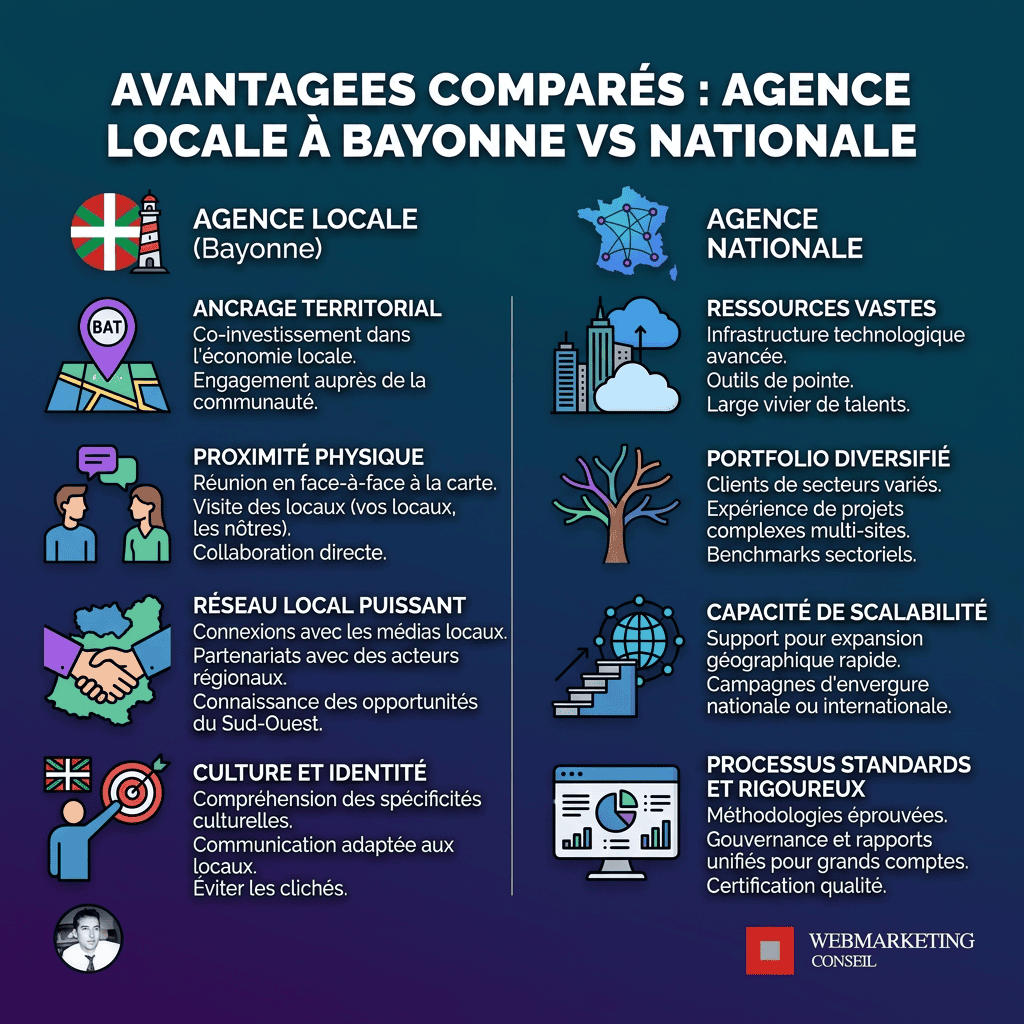 Comparatif agence locale et agence nationale