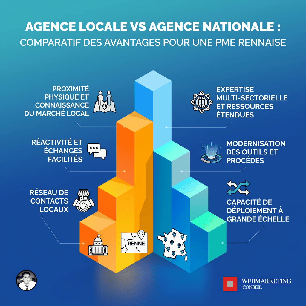 Tableau comparatif agence locale versus nationale