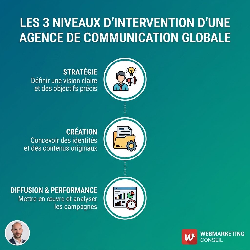 Infographie rôles d'une agence de communication
