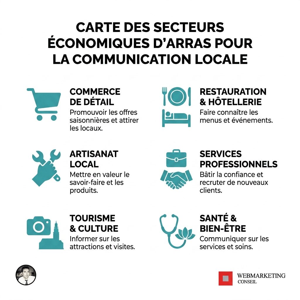 Carte économique arrageoise par secteur
