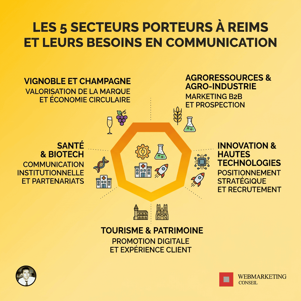 Infographie secteurs économiques rémois