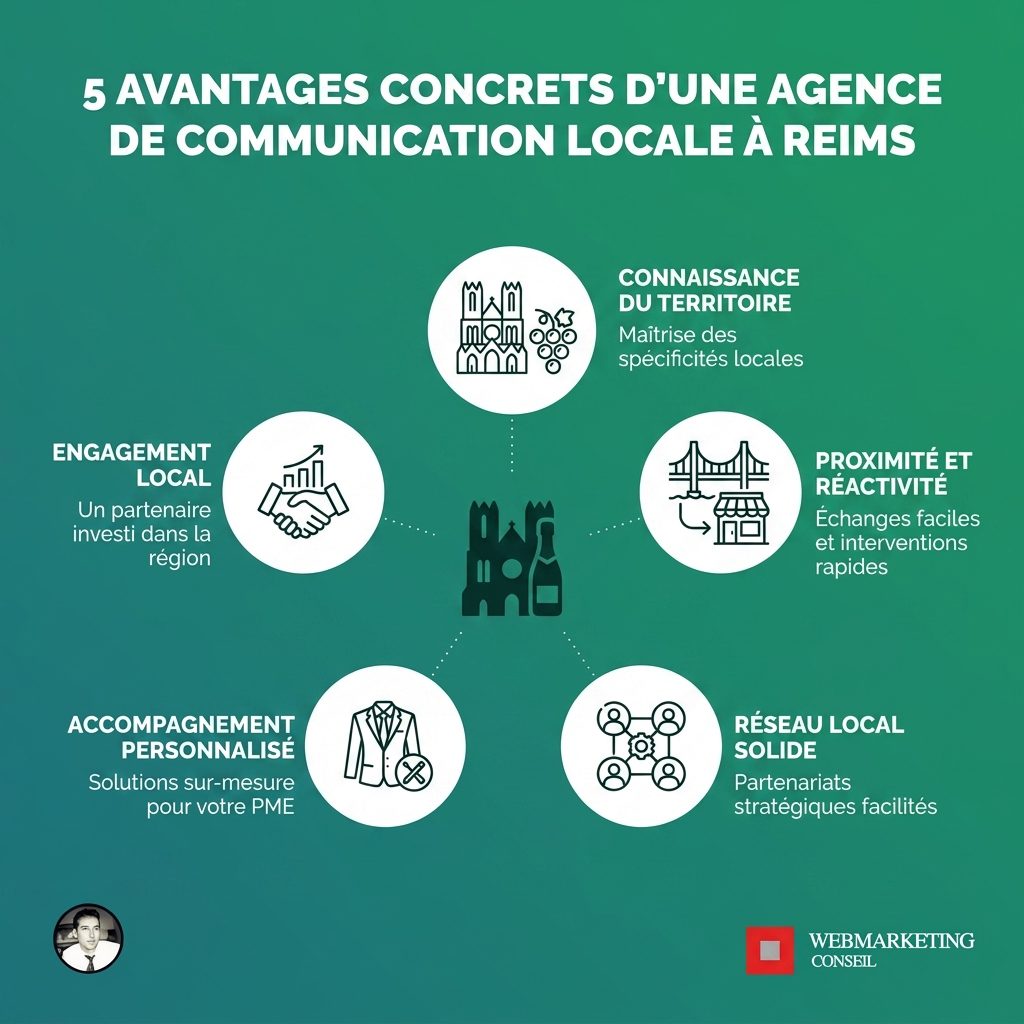 Avantages agence communication locale Reims