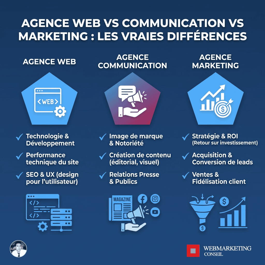 Comparatif des types d'agences marketing