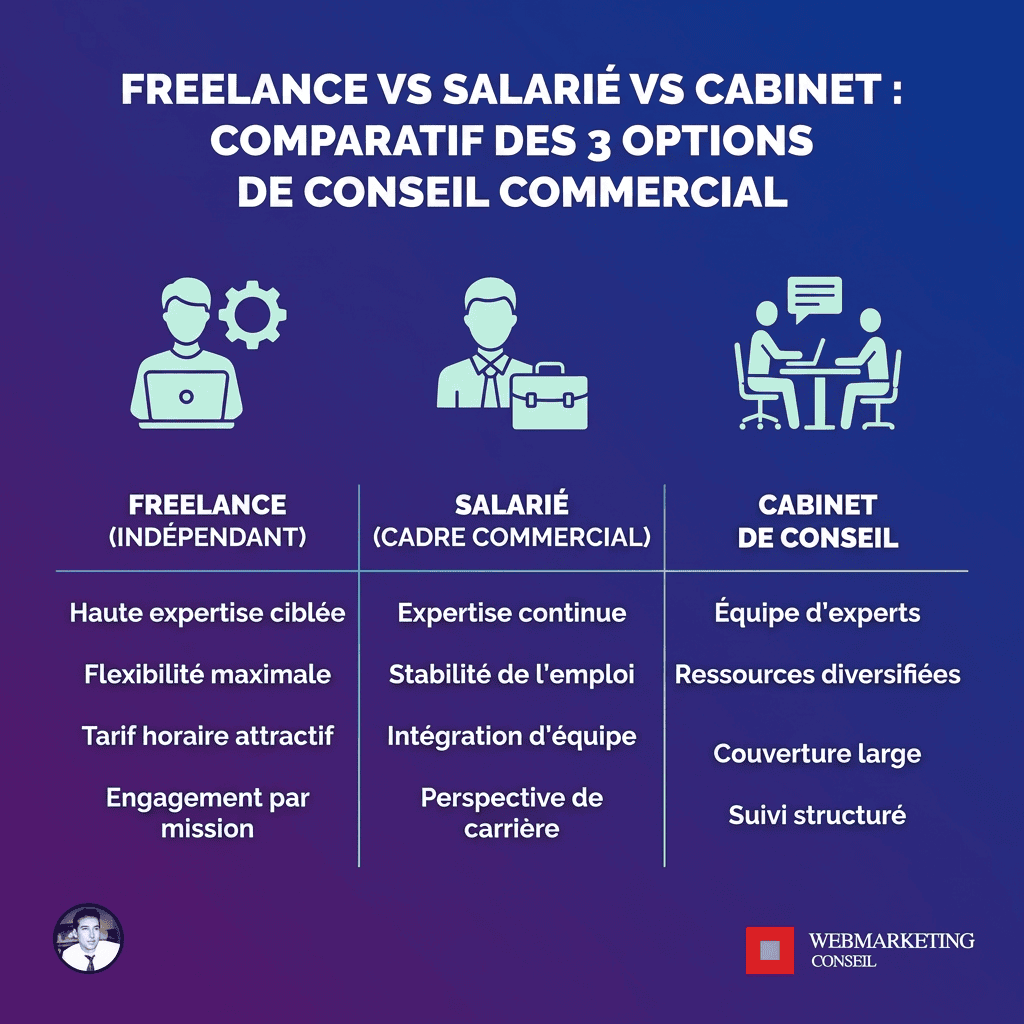 Tableau comparatif des profils de consultants commerciaux