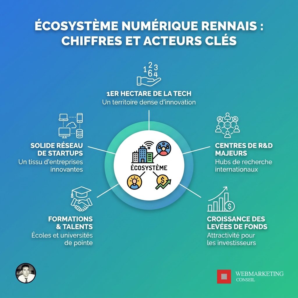 Chiffres clés de l'écosystème digital de Rennes