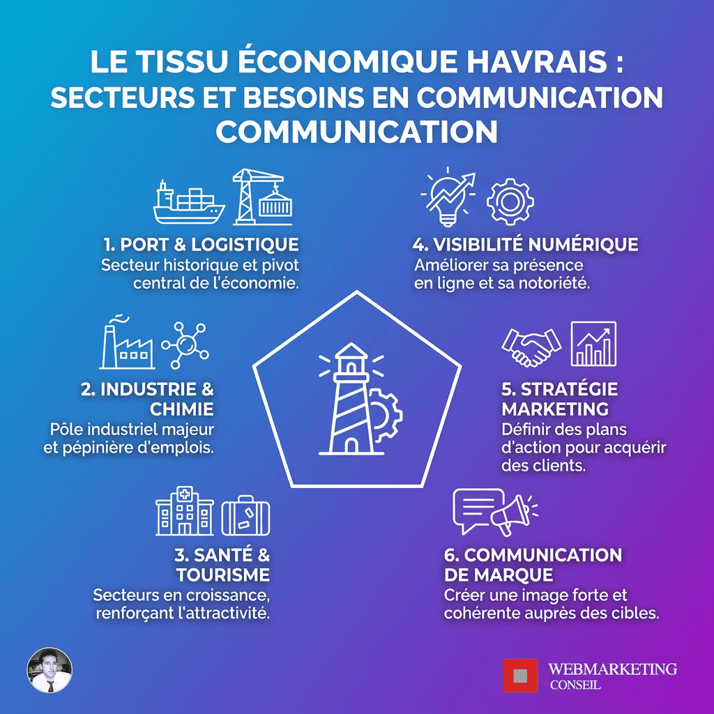 Infographie secteurs économiques du Havre