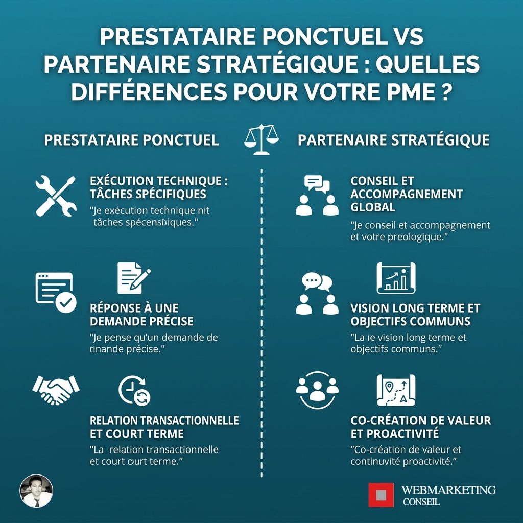 Prestataire ponctuel versus partenaire stratégique