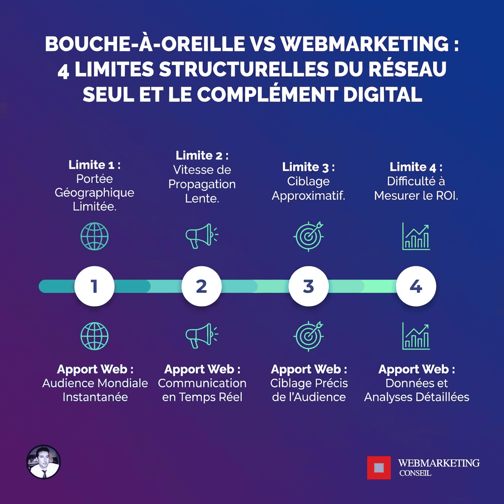 Comparatif bouche-à-oreille et webmarketing pour consultant
