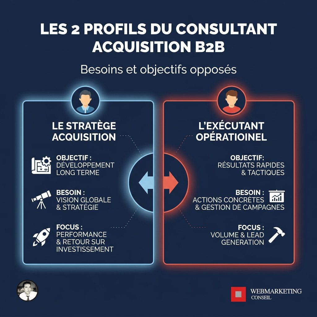 Deux profils consultant acquisition B2B