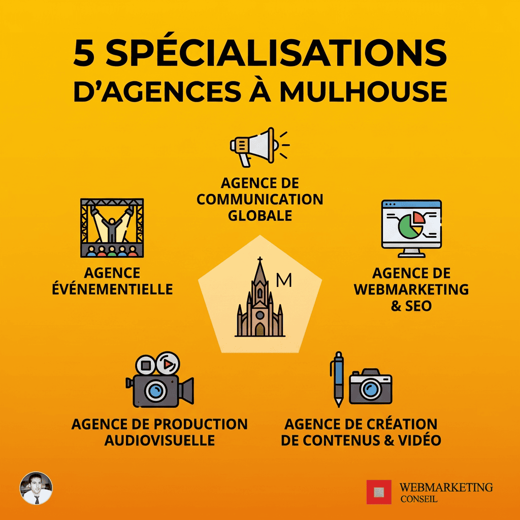 Panorama des spécialisations agences communication Mulhouse