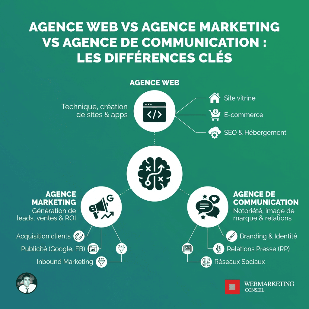 Comparatif types d'agences marketing