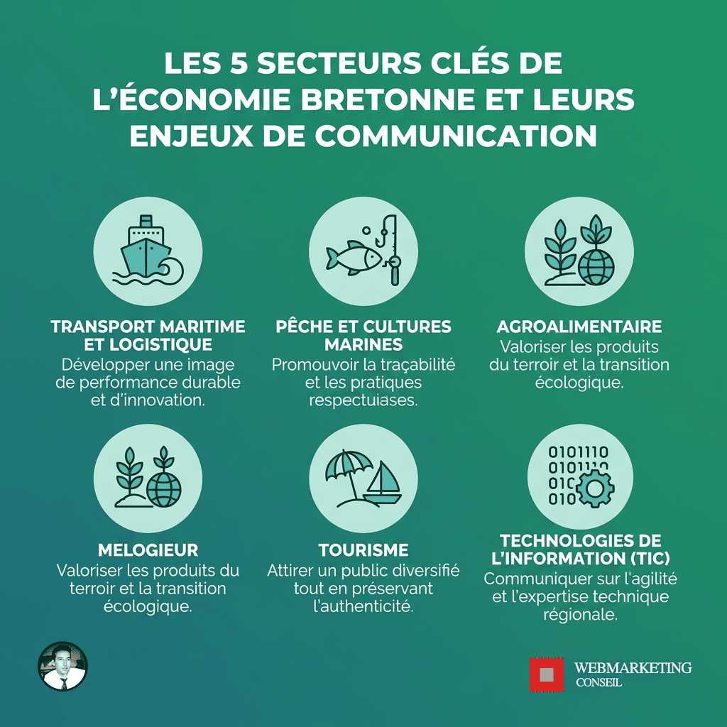 Infographie secteurs économiques bretons