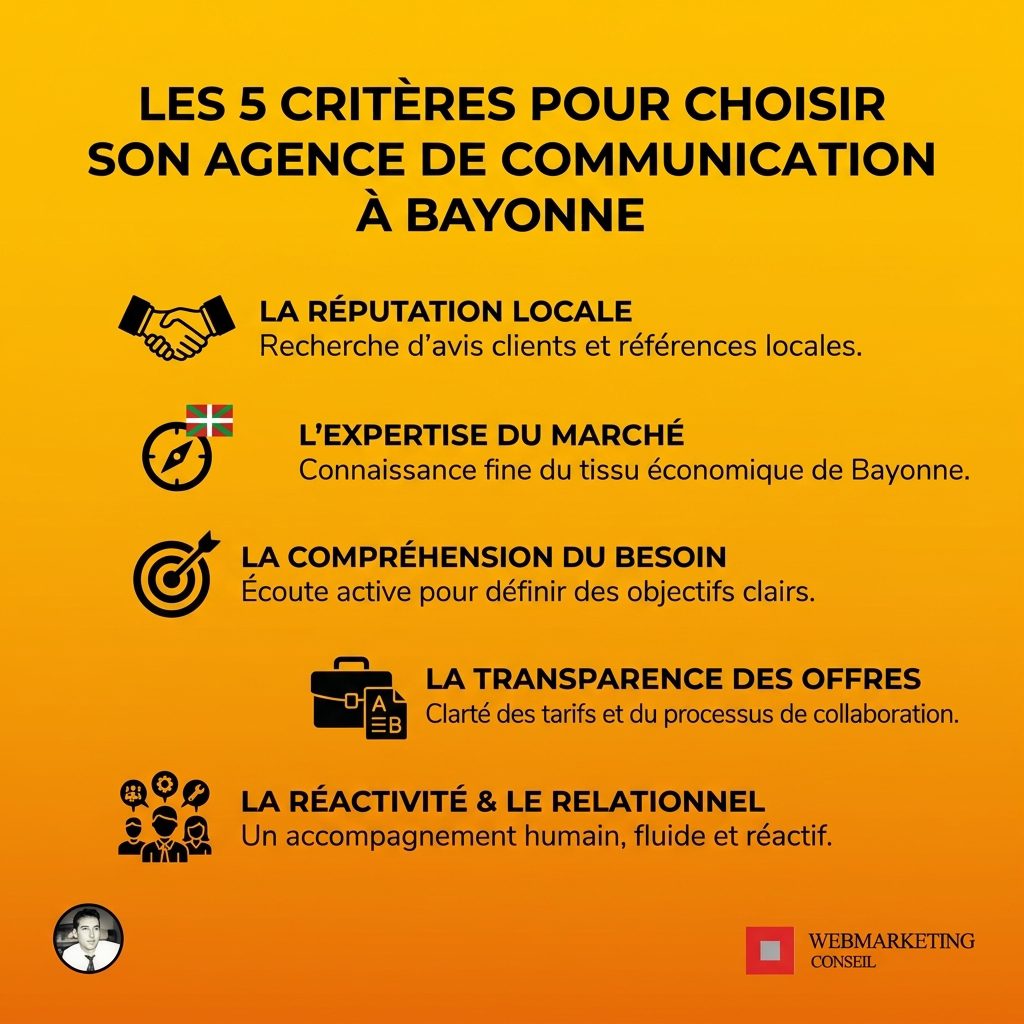 Critères choix agence communication Bayonne
