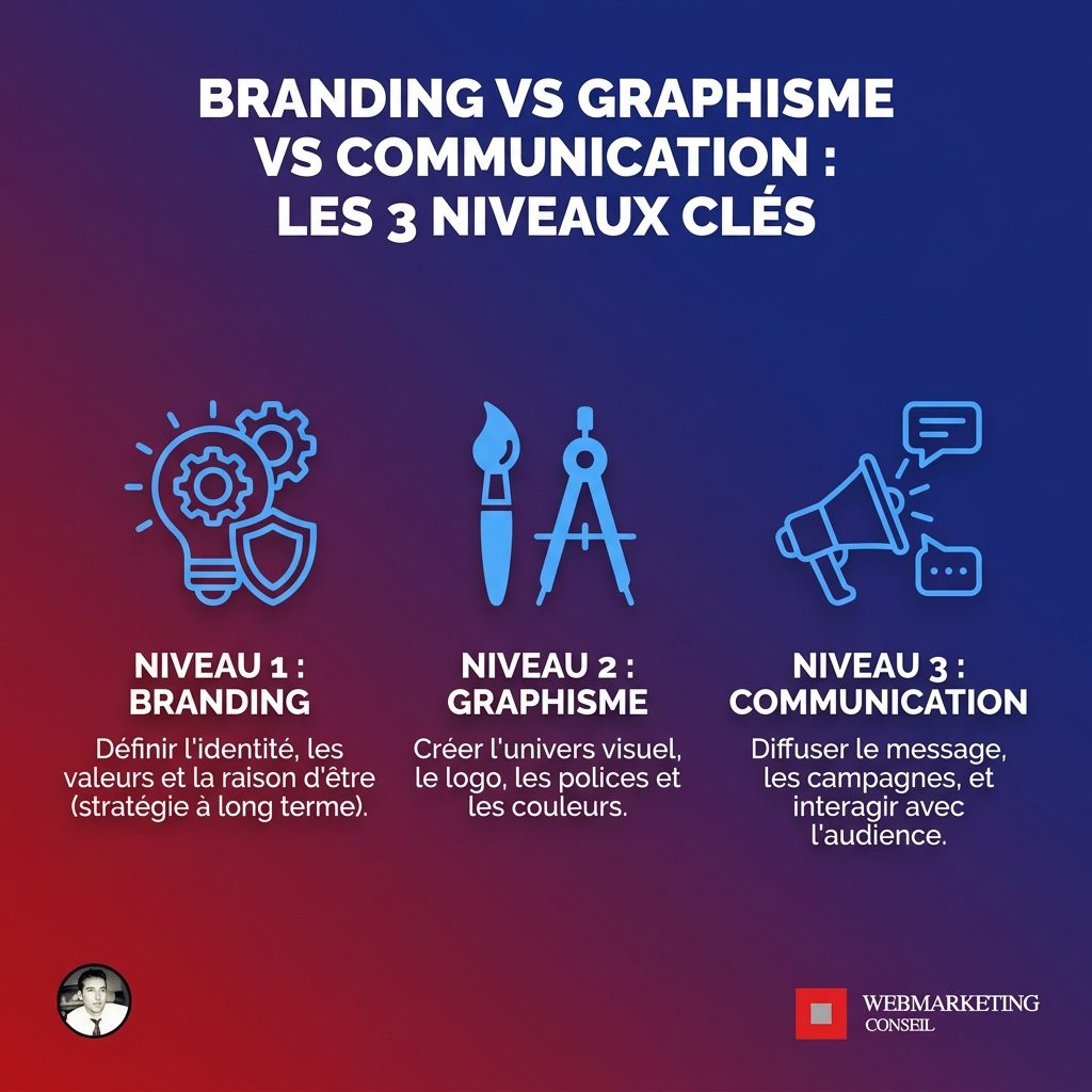 Différences entre branding graphisme et communication
