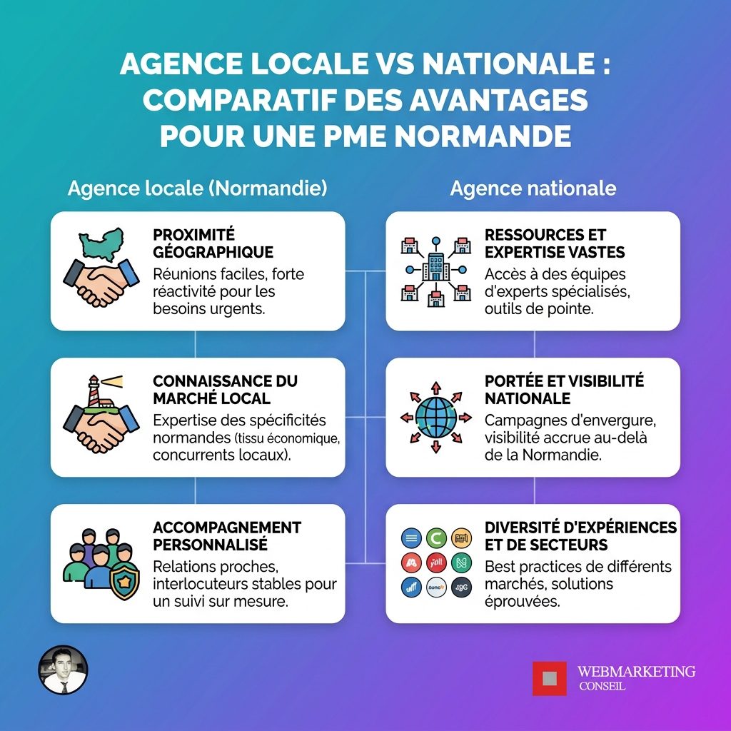 Comparatif agence locale nationale