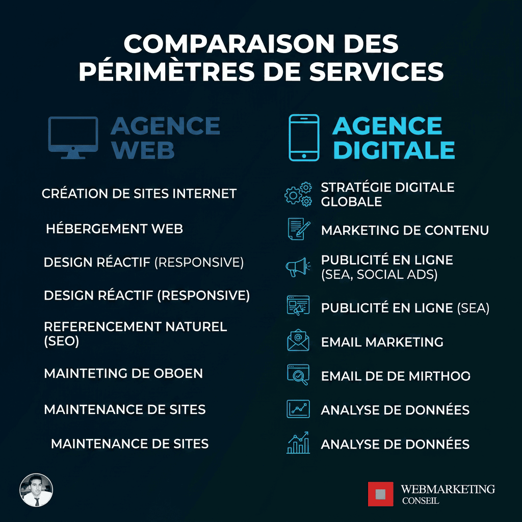 Différences agence web et agence digitale Bordeaux