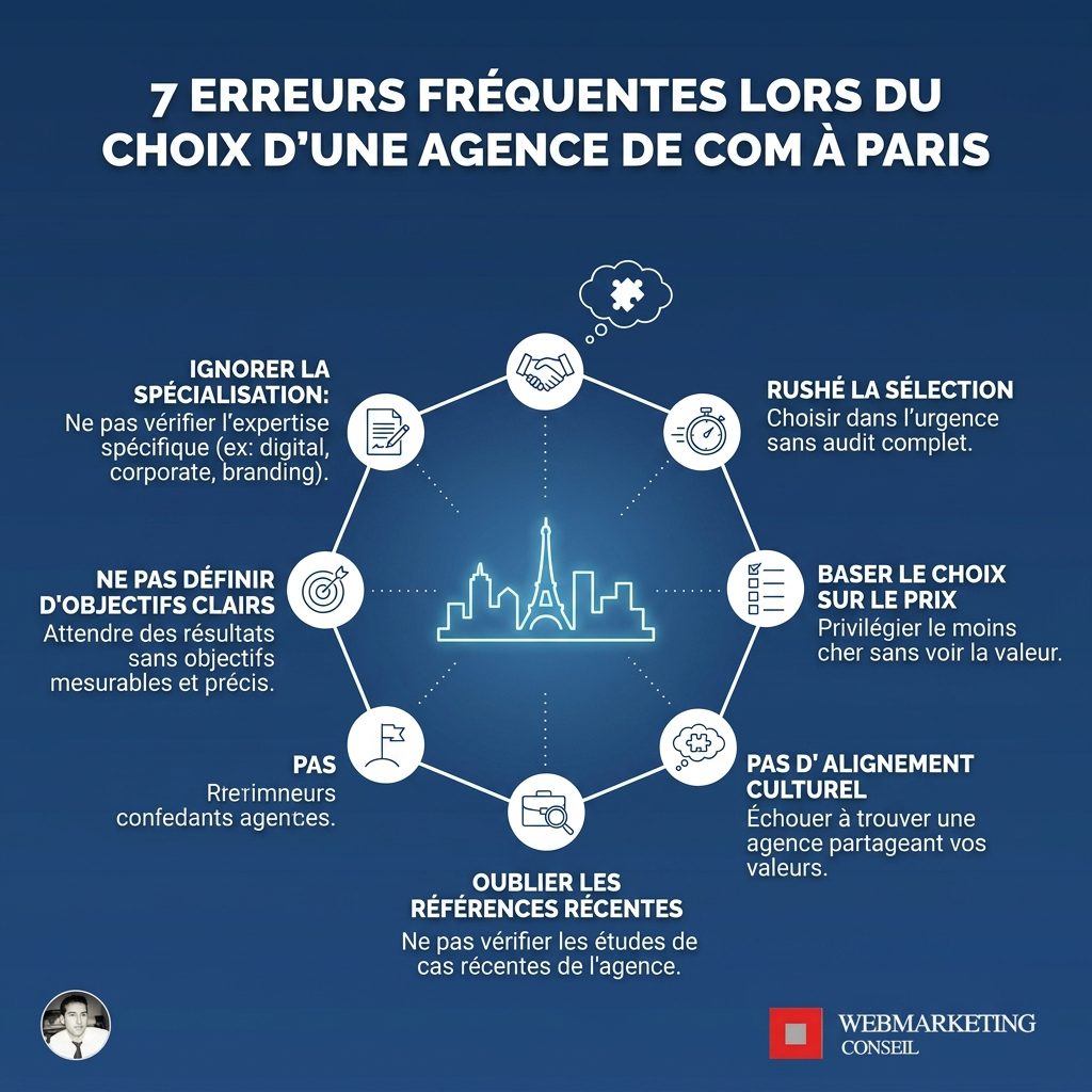 Infographie sur les erreurs courantes de brief agence
